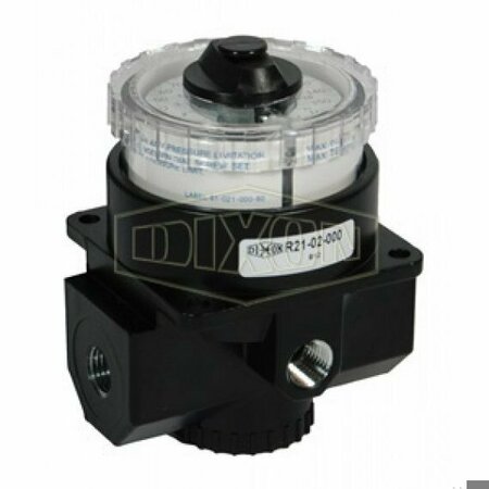 DIXON Wilkerson by Dial Air Regulator without Gauge, 180 SCFM Flow Rate, 0 to 160 psig Adjustable Pressure R21-03R